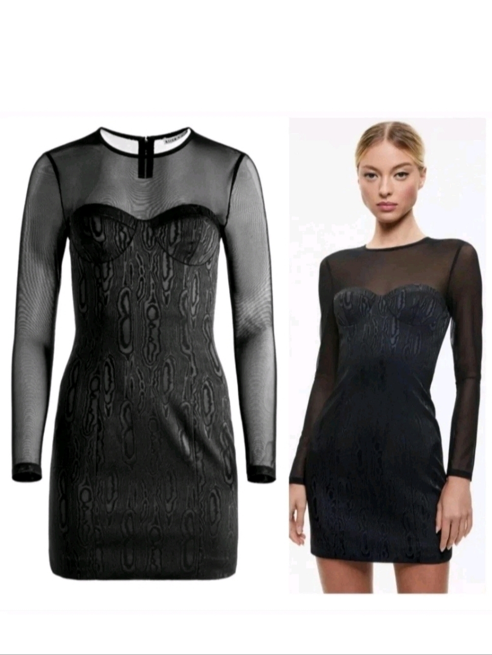 Alice + Olivia Women's Takako Crewneck Mini Dress Size 0